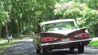 1959 Chevrolet Biscayne classic car retro test drive with Samspace81 [upl. by Grete181]