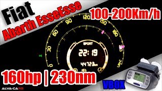 Fiat 500 Abarth EsseEsse 160HP 100200Kmh Acceleration VBOX [upl. by Merrow918]