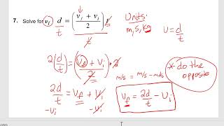 Physics 20  Manipulating kinematics formulas [upl. by Occir]