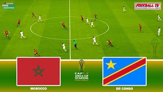 MOROCCO vs DR CONGO  Africa Cup of Nations  PES 2021 Full Match All Goals  Gameplay PC [upl. by Nlocnil290]