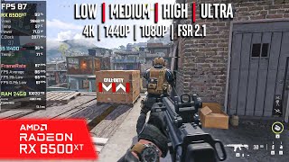 RX 6500 XT  Call of Duty Modern Warfare 3  4K 1440p 1080p FSR 21 [upl. by Moyna]