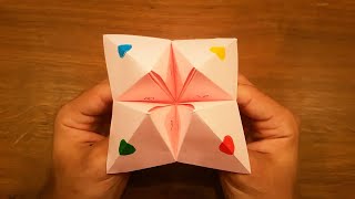 How To Make a Paper Fortune Teller  EASY Origami [upl. by Vera]