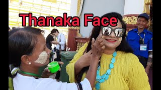 Thanaka Face Paint  Natural Sunscreen  Natural Cosmetic  at Myanmar Burma  Deepali Phadnis [upl. by Nahttam]