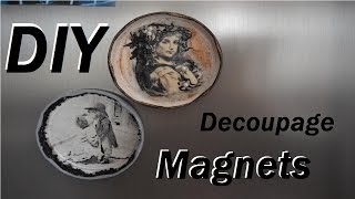 DIY Decoupage Magnets  How to make your own Magnets [upl. by Aniret982]