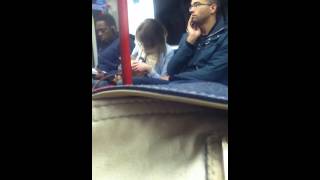 Drunk woman falling asleep on the train slowly [upl. by Gnuhn]