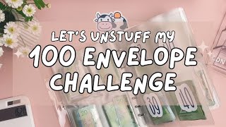 Let’s unstuff my 100 envelope savings challenge  100 Envelope Savings Challenge COMPLETED [upl. by Godden]