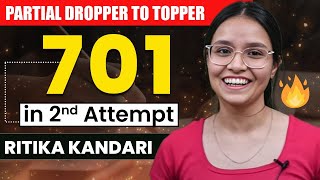 PARTIAL Dropper to TOPPER  Ritika Kandari  701 Expected Score in NEET 2024 in 2nd Attempt [upl. by Ahsiad]