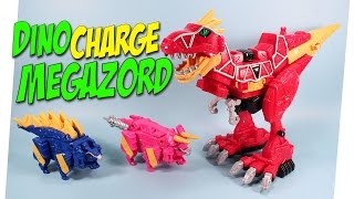 Power Rangers Dino Charge Megazord TRex Stego amp Tricera [upl. by Mommy520]