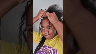 😍 Trending Cornrow Braids hairstyle wcurly hair on 4C natural hair braids hairstyles 4chair [upl. by Aisital]