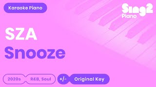 SZA  Snooze Karaoke Piano [upl. by Helbonnah]