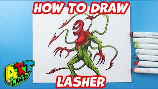 How to Draw Lasher  Venom 3 [upl. by Nancy]