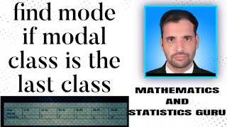 How to calculate mode of grouped datawhen modal class is the last class [upl. by Kenna]