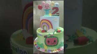 Coco melon theme cake decorating Butter shoch 5kg shortvideo cakedesign tasty [upl. by Charmian]