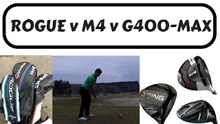 BEST DRIVER OF 2018  TAYLORMADE M4 vs PING G400 MAX vs CALLAWAY ROGUE  IN STUDIO amp ON COURSE TEST [upl. by Mail633]