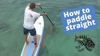 SUP Tips How to paddle straight on a Stand Up Paddleboard reverse J stroke [upl. by Bedwell]