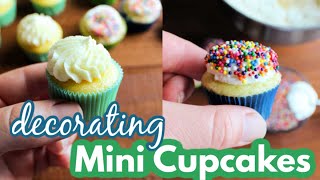 Cute and Easy Ways to Decorate Mini Cupcakes [upl. by Dominus]