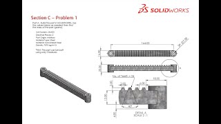 Solidworks CSWA Exam Practice  PART MODELLING  Section C  1 [upl. by Maillil]