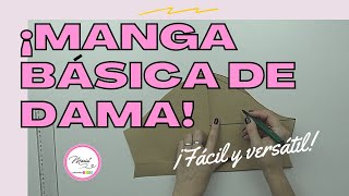 23 ÉSTE PATRÓN DE MANGA TE SERVIRÁ PARA BLUSAS CAMISETAS VESTIDOS Y MUCHO MÁS QUEDA PERFECTO [upl. by Trainer]