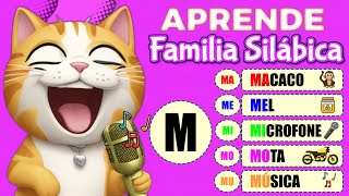 FAMILIA SILÁBICA do M  Ma Me Mi Mo Mu alfabeto videoeducativo [upl. by El]