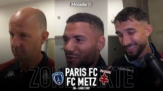 Ligue 2 BKT  Les réactions du FC Metz après la victoire face au Paris FC [upl. by Arrais]