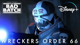 Star Wars The Bad Batch Wrecker Executes Order 66  Disney [upl. by Frazer]