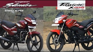 Compare 2018 Hero Passion Pro i3s vs Super Splendor i3s 2018 [upl. by Elset]