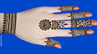 Easy And simple mehndi designsNew mehndi design back hand arabic mehndi design [upl. by Neik]