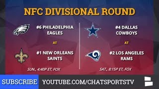 NFL Playoff Bracket NFC amp AFC Playoff Schedule Picture And Matchups For 2019 Divisional Round [upl. by Agnesse]