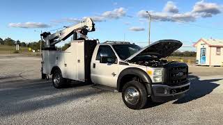 2011 FORD F550 4X4 MECHANICS TRUCK SERVICE TRUCK UTILITY CRANE FOR SALE [upl. by Aihsiek]