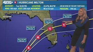 Tuesday 10pm Tropical Update Hurricane Milton to land in Florida as strong Cat 3 or Cat 4 early T [upl. by Sams891]