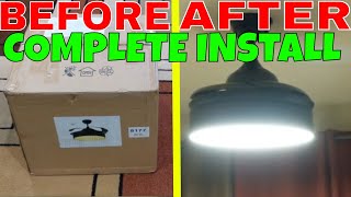 HOW TO INSTALL A FANDELIER CEILING FAN CHANDELIER UNBOXING SETUP REVIEW [upl. by Revolc]