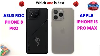 Rog phone 8 pro Vs Iphone 15 pro max  Full Comparison ⚡ Which one is Best [upl. by Marylee418]