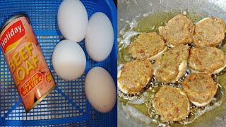 Ganito ang gawin mo sa delata  Fried stuffed eggs  rellenong itlog [upl. by Brag47]