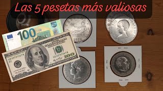 Las 5 monedas de 5 Pesetas más valiosas  España [upl. by Auvil]