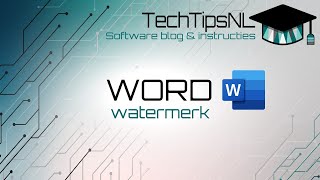 Word  Watermerk bewerken [upl. by Adnamahs]