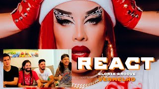 react GLORIA GROOVE  VERMELHO Clipe Oficial 🔥 reagindo [upl. by Laflam]