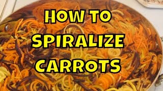 How to Spiralize Carrots  I used Orange Yellow and Purple Carrots [upl. by Gianni]