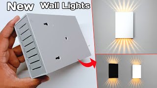 How to make a Wall Lamp at Home Wall Sconce LED Light New Wall Decoration Ideas Diy New [upl. by Adniles]