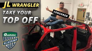 How To Remove the Hardtop from 2018 Jeep Wrangler JL [upl. by Jo673]