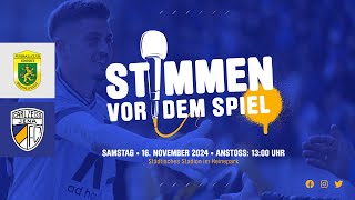 Die quotStimmen vor dem Spielquot gegen den FC Einheit Rudolstadt Sa 16112024 13 Uhr [upl. by Nimrak]