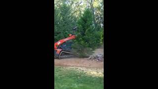 Kubota SVL95 With an FAE Masticator Head [upl. by Ploch]