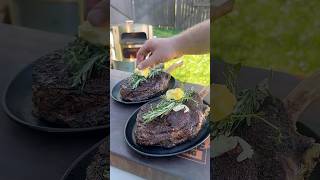 The Best Tomahawk Steak Recipe  Over The Fire Cooking by Derek Wolf [upl. by Sheya]