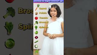 10 Vegetable🫛 Names in English Kids English Practice Adi Keshari Connection shorts [upl. by Ynaittirb]