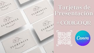 CÓMO hacer TARJETAS DE PRESENTACIÓN en Canva  CÓDIGO QR💫 [upl. by Oesile136]