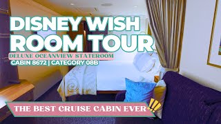 Book this Disney Cabin Next  Disney Wish Deluxe Oceanview Stateroom [upl. by Joung]