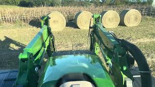 2024 Fendt 516 with CARGO Profi 4x80 loader weighing round hay bales [upl. by Suoivart435]