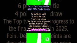 World Test Championship 20232025 Points table system calculate  WTC points system  wtc table [upl. by Attenra]