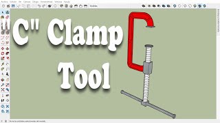 quotCquot Clamp  AbrazadaraMordaza en C  sketchup viralvideo tools clamp [upl. by Eednas]