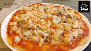 Cómo hacer pizza casera y masa para pizza  Receta fácil 87 [upl. by Leisam]