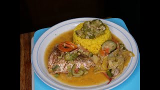 COOKING WITH KAI STEAMED FISH WITH OKRA AND VEGGIES THEDARKSKINBEAUTY21 [upl. by Eseilana]